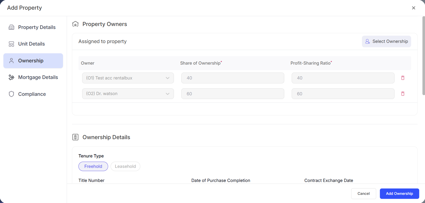 Select Ownership in RentalBux